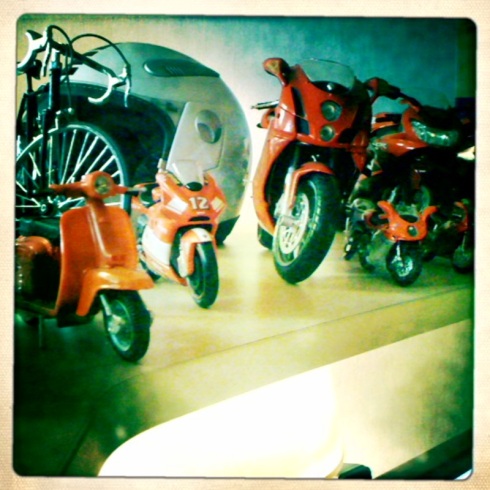 Bikes parked inside the office